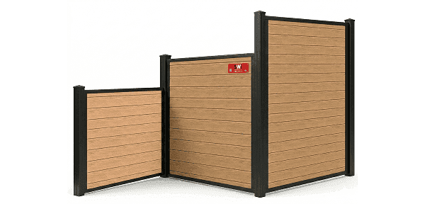 Mixed materials fence height options